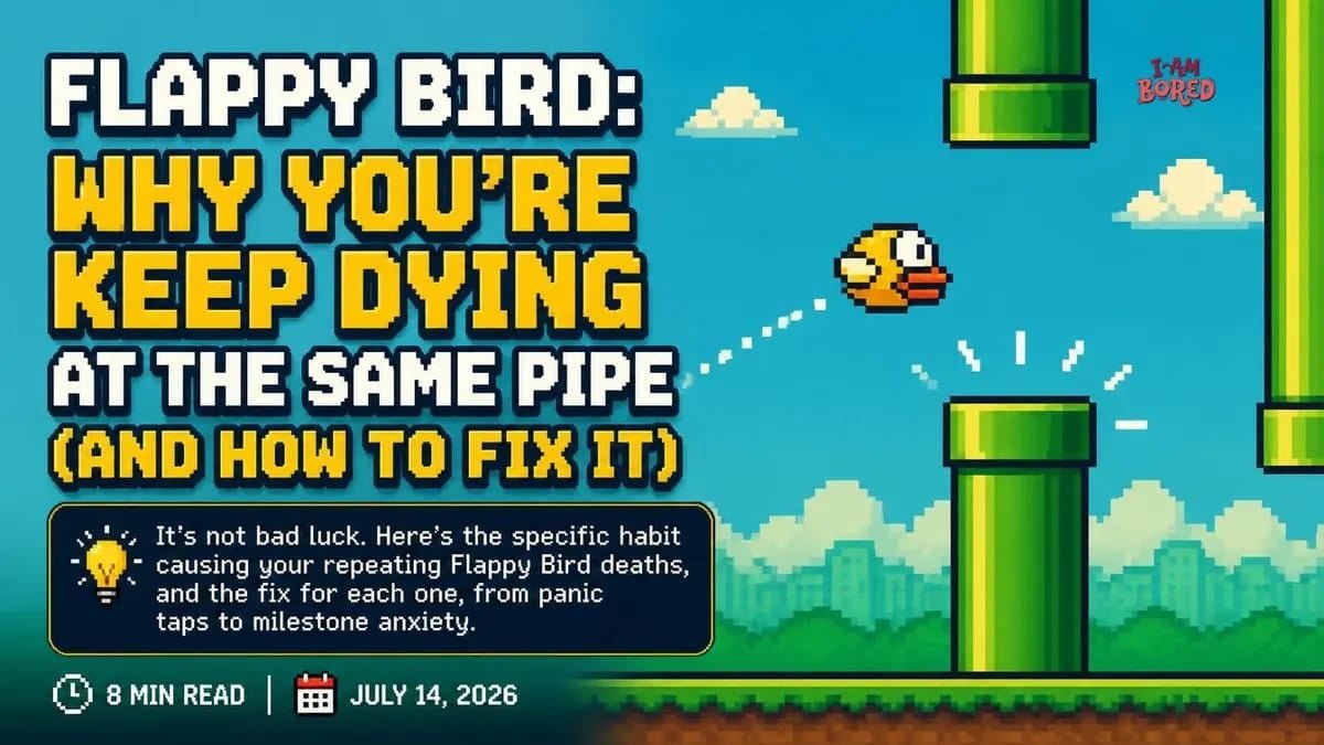 Flappy Bird: Why You're Keep Dying at the Same Pipe (And How to Fix It) | I Am Bored