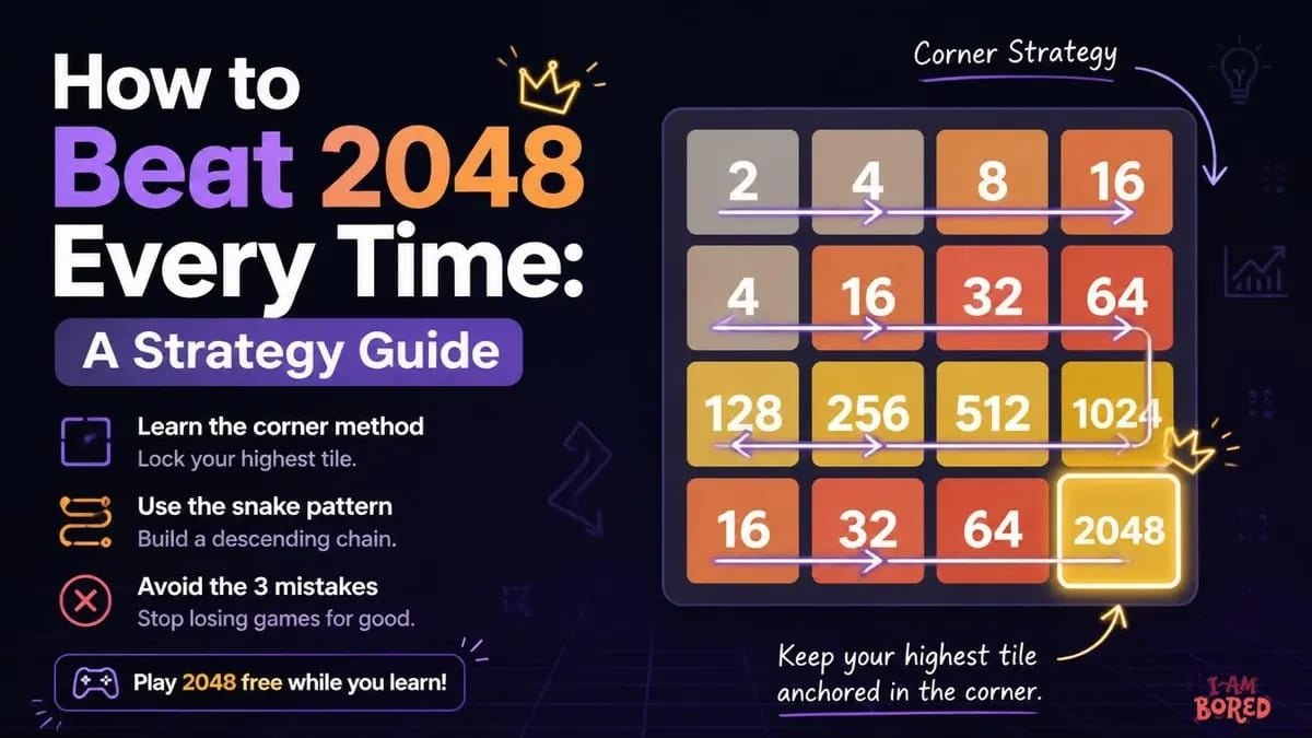 How to Beat 2048 Every Time: A Strategy Guide | I Am Bored