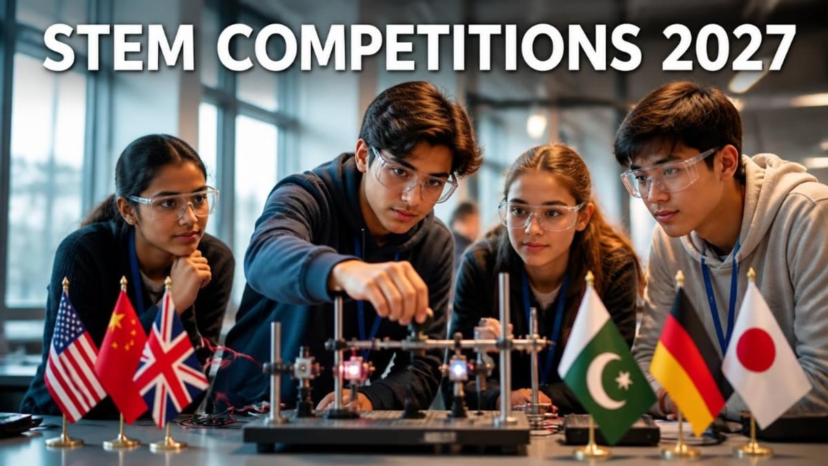 high school students competing at an international science olympiad