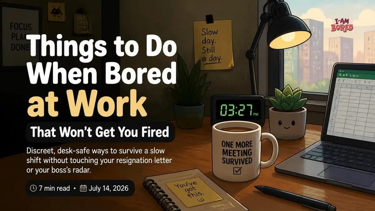 Things to Do When Bored at Work That Won't Get You Fired | I Am Bored