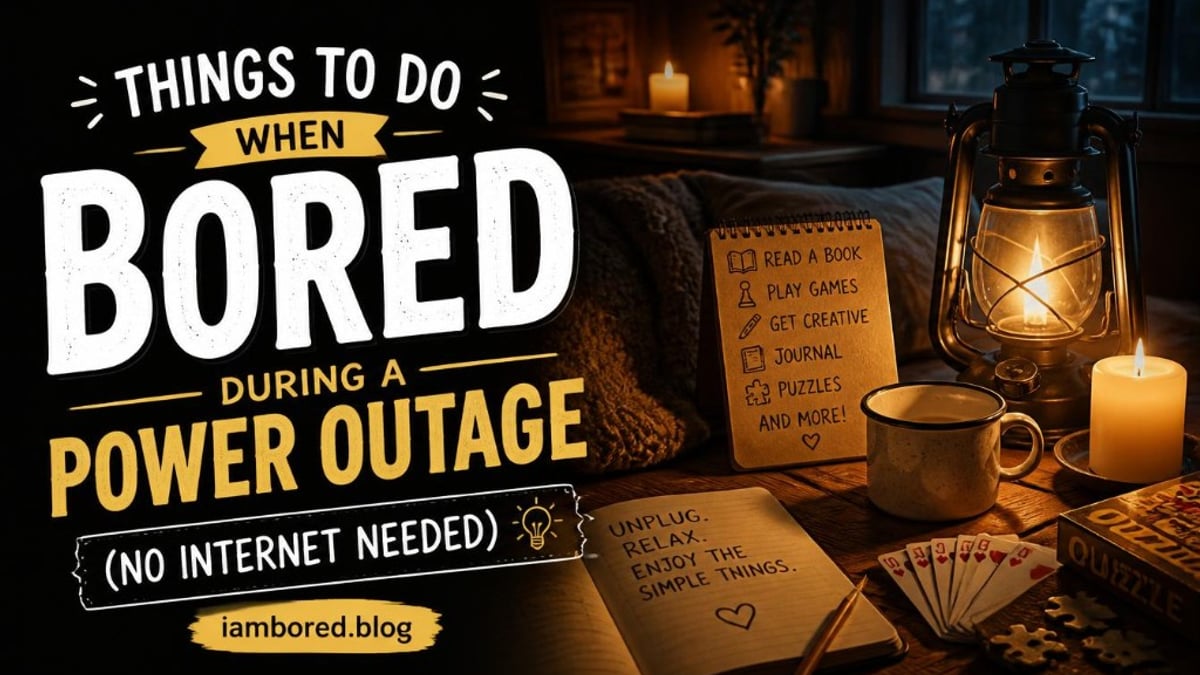 Things to Do When Bored During a Power Outage (No Internet Needed) | I Am Bored