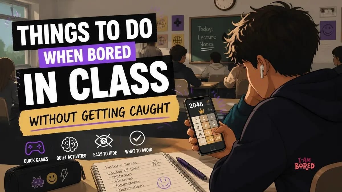 Things to Do When Bored in Class Without Getting Caught | I Am Bored