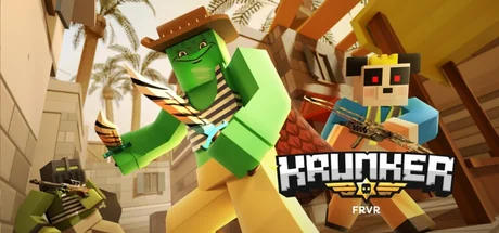 Krunker.io browser FPS promo art for potato PC gaming