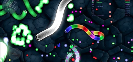 Slither.io free browser snake game screenshot for potato PCs