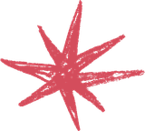 Decorative hand-drawn star