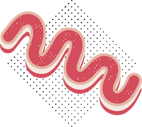 Decorative wavy ribbon