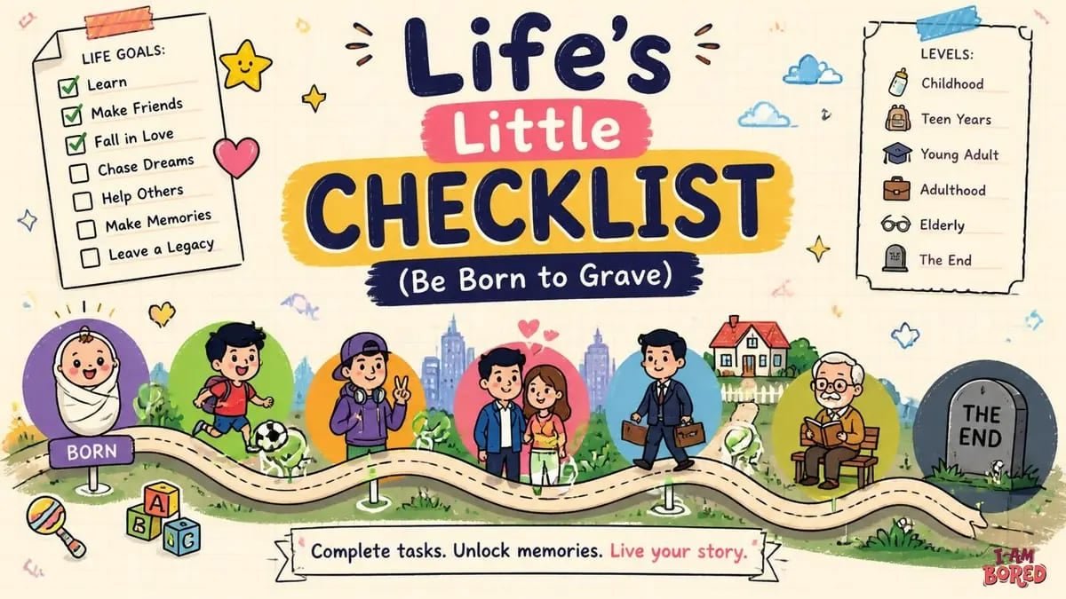 Life's Little Checklist | I Am Bored